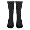 Black And White Heartbeat Pattern Print Crew Socks