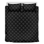 Black And White Heartbeat Pattern Print Duvet Cover Bedding Set