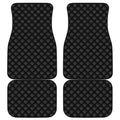 Black And White Heartbeat Pattern Print Front and Back Car Floor Mats