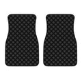 Black And White Heartbeat Pattern Print Front Car Floor Mats