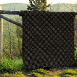 Black And White Heartbeat Pattern Print Quilt