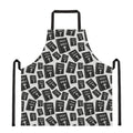 Black And White Holy Bible Pattern Print Apron