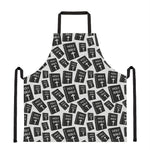 Black And White Holy Bible Pattern Print Apron