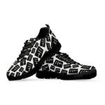 Black And White Holy Bible Pattern Print Black Sneakers