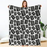Black And White Holy Bible Pattern Print Blanket
