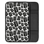 Black And White Holy Bible Pattern Print Car Center Console Cover