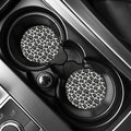 Black And White Holy Bible Pattern Print Car Coasters