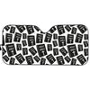 Black And White Holy Bible Pattern Print Car Sun Shade
