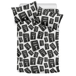 Black And White Holy Bible Pattern Print Duvet Cover Bedding Set