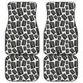 Black And White Holy Bible Pattern Print Front and Back Car Floor Mats
