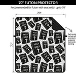 Black And White Holy Bible Pattern Print Futon Protector