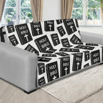 Black And White Holy Bible Pattern Print Futon Protector