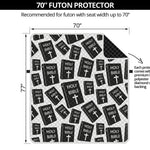 Black And White Holy Bible Pattern Print Futon Protector