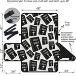 Black And White Holy Bible Pattern Print Half Sofa Protector