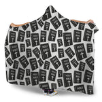 Black And White Holy Bible Pattern Print Hooded Blanket