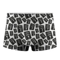 Black And White Holy Bible Pattern Print Men's Boxer Briefs