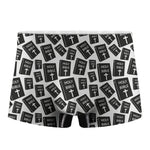 Black And White Holy Bible Pattern Print Men's Boxer Briefs