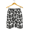 Black And White Holy Bible Pattern Print Men's Shorts