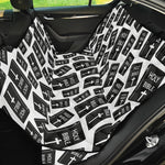 Black And White Holy Bible Pattern Print Pet Car Back Seat Cover