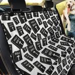 Black And White Holy Bible Pattern Print Pet Car Back Seat Cover