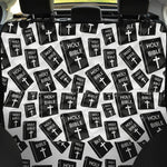 Black And White Holy Bible Pattern Print Pet Car Back Seat Cover