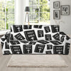 Black And White Holy Bible Pattern Print Sofa Slipcover