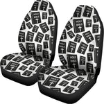 Black And White Holy Bible Pattern Print Universal Fit Car Seat Covers