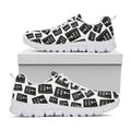 Black And White Holy Bible Pattern Print White Running Shoes