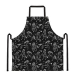 Black And White Horse Pattern Print Apron