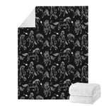 Black And White Horse Pattern Print Blanket
