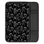 Black And White Horse Pattern Print Car Center Console Cover