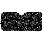 Black And White Horse Pattern Print Car Sun Shade