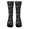 Black And White Horse Pattern Print Crew Socks