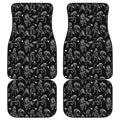 Black And White Horse Pattern Print Front and Back Car Floor Mats