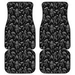 Black And White Horse Pattern Print Front and Back Car Floor Mats