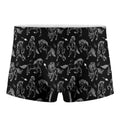 Black And White Horse Pattern Print Men's Boxer Briefs