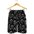 Black And White Horse Pattern Print Men's Shorts