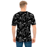 Black And White Horse Pattern Print Men's T-Shirt