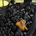 Black And White Horse Pattern Print Pet Car Back Seat Cover