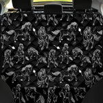 Black And White Horse Pattern Print Pet Car Back Seat Cover