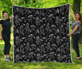 Black And White Horse Pattern Print Quilt