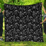 Black And White Horse Pattern Print Quilt