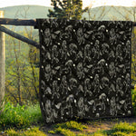 Black And White Horse Pattern Print Quilt