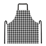 Black And White Houndstooth Print Apron