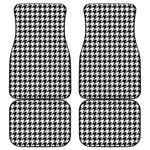 Black And White Houndstooth Print Front and Back Car Floor Mats