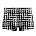Black And White Houndstooth Print Men's Boxer Briefs