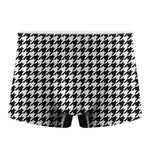 Black And White Houndstooth Print Men's Boxer Briefs