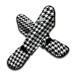 Black And White Houndstooth Print Muay Thai Shin Guard