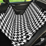 Black And White Houndstooth Print Pet Car Back Seat Cover