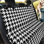 Black And White Houndstooth Print Pet Car Back Seat Cover